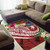 YAP Polynesian Ares Rug - Summer Plumeria (Red) Polynesian 2
