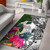Yap Area Rug White - Turtle Plumeria Banana Leaf Polynesian 2