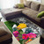 Tokelau Area Rug White - Turtle Plumeria Banana Leaf Polynesian 3