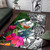 Pohnpei Area Rug White - Turtle Plumeria Banana Leaf Polynesian 1