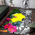 Palau Area Rug White - Turtle Plumeria Banana Leaf Polynesian 3