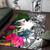Nauru Area Rug White - Turtle Plumeria Banana Leaf Polynesian 1