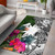 Nauru Area Rug White - Turtle Plumeria Banana Leaf Polynesian 2