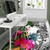 Nauru Area Rug White - Turtle Plumeria Banana Leaf Polynesian 5