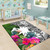 Nauru Area Rug White - Turtle Plumeria Banana Leaf Polynesian 6