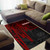 Samoa Area Rug - Samoa Seal With Polynesian Pattern In Heartbeat Style (Red) Polynesian 2