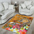 Tahiti Custom Personalised Area Rug - Turtle Plumeria (Gold) Polynesian 4