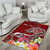 Tahiti Custom Personalised Area Rug - Turtle Plumeria (Red) Polynesian 4