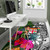 Fiji Area Rug - Turtle Plumeria Banana Leaf Crest Polynesian 5