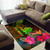 New Caledonia Polynesian Personalised Area Rug - Hibiscus and Banana Leaves Polynesian 2