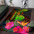 New Caledonia Polynesian Personalised Area Rug - Hibiscus and Banana Leaves Polynesian 3