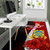 Tuvalu Polynesian Custom Personalised Area Rug - Coat Of Arm With Hibiscus Polynesian 5