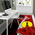 New Caledonia Polynesian Custom Personalised Area Rug - Coat Of Arm With Hibiscus Polynesian 5