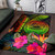 American Samoa Polynesian Personalised Area Rug - Hibiscus and Banana Leaves Polynesian 3