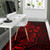 Chuuk Area Rugs Turtle Hibiscus Red Polynesian 5