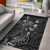 New Caledonia Area Rugs Turtle Hibiscus Black Polynesian 1