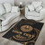 Tahiti Polynesian Custom Personalised Area Rug - Gold Tribal Wave Polynesian 4