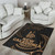 New Caledonia Polynesian Area Rug - Gold Tribal Wave Polynesian 4