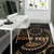 Cook Islands Polynesian Custom Personalised Area Rug - Gold Tribal Wave Polynesian 5