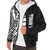 Tahiti (French Polynesia) Polynesian Personalised Custom Sherpa Hoodie - Black Line