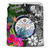 Marshall Islands Bedding Set - Turtle Plumeria Banana Leaf Crest 3