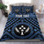Kosrae Personalised Bedding Set - Kosrae Flag In Polynesian Tattoo Style (Blue) 1