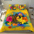 Yap Polynesian Bedding Set - Turtle With Plumeria And Hibiscus 1