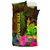 New Caledonia Polynesian Personalised Bedding Set- Hibiscus And Banana Leaves 2