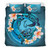 Polynesian Duvet Cover Set - Marquesas Islands Bedding Set Blue Plumeria Animal Tattoo 1