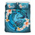 Polynesian Duvet Cover Set - Marquesas Islands Bedding Set Blue Plumeria Animal Tattoo 2