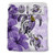 Polynesian Duvet Cover Set - Tahiti Bedding Set Polynesia Turtle Hibiscus Purple 2