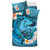 Polynesian Duvet Cover Set - Chuuk Bedding Set Blue Plumeria Animal Tattoo 2