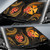 Wallis and Futuna Auto Sun Shades - Gold Plumeria
