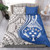 Cook Islands Bedding Set - Humpback Whale With Tropical Flowers (White) 4