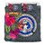 Northern Mariana Islands Bedding Set - Saipan Hibiscus Polynesian Pattern Gray Version 2