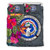 Northern Mariana Islands Bedding Set - Saipan Hibiscus Polynesian Pattern Gray Version 3