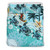 Polynesian Duvet Cover Set - Vanuatu Bedding Set Blue Turtle Hibiscus No 1