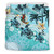 Polynesian Duvet Cover Set - Vanuatu Bedding Set Blue Turtle Hibiscus No 3