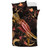 Palau Bedding Set - Palau Coat Of Arms & Polynesian Tropical Flowers White 6