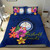 Polynesian Bedding Set - Marshall Islands Duvet Cover Set Floral With Seal Blue 2