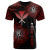 Hawaii Polynesia Custom Personalized T-Shirt - Hawaii Tribal Flower Red