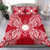 Polynesian Bedding Set - Marshall Islands Duvet Cover Set Map Red White 1
