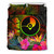 Yap Polynesian Bedding Set - Hibiscus And Banana Leaves 3
