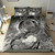 Pohnpei Custom Personalised Bedding Set - Humpback Whale With Tropical Flowers (White) 1
