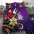 Polynesian Hawaii Bedding Set - Blue Turtle Hibiscus Flower Frame Vintage 6