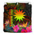 Guam Polynesian Bedding Set - Turtle With Blooming Hibiscus Turquoise4