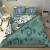 American Samoa Personalised Bedding Set - Seal With Polynesian Pattern Heartbeat Style (Gold) 5