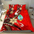 Guam Bedding Set - Tribal Flower With Special Turtles Red Color 1