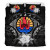 Tahiti Duvet Cover Set - Tahiti Flag & Gray Hibiscus 1