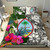 Guam Custom Personalised Bedding Set White - Turtle Plumeria Banana Leaf 2
